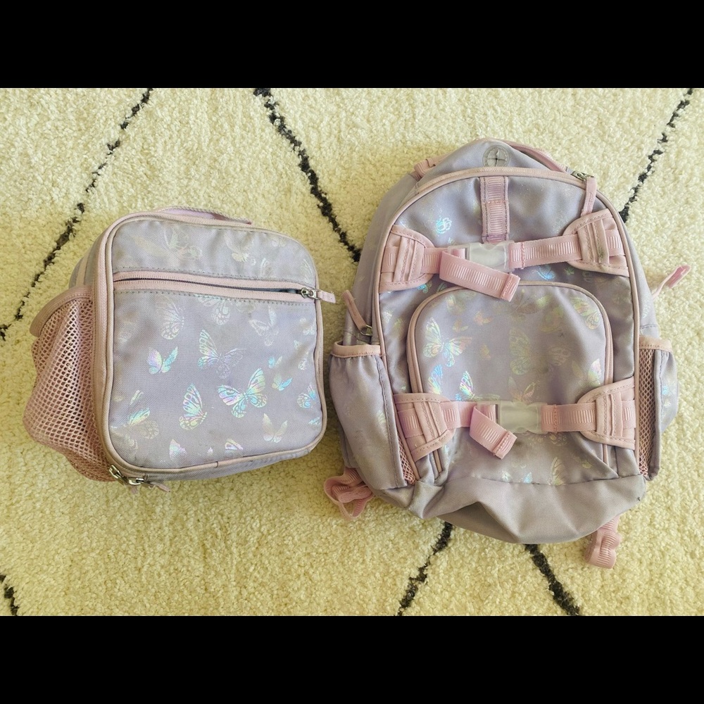Pottery Barn Kids Butterfly Backpack Lunchbox